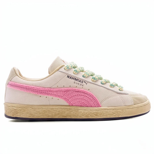 PUMA x Nahmias Suede Crochet Jasmine Flower Pink Pixel Canvas