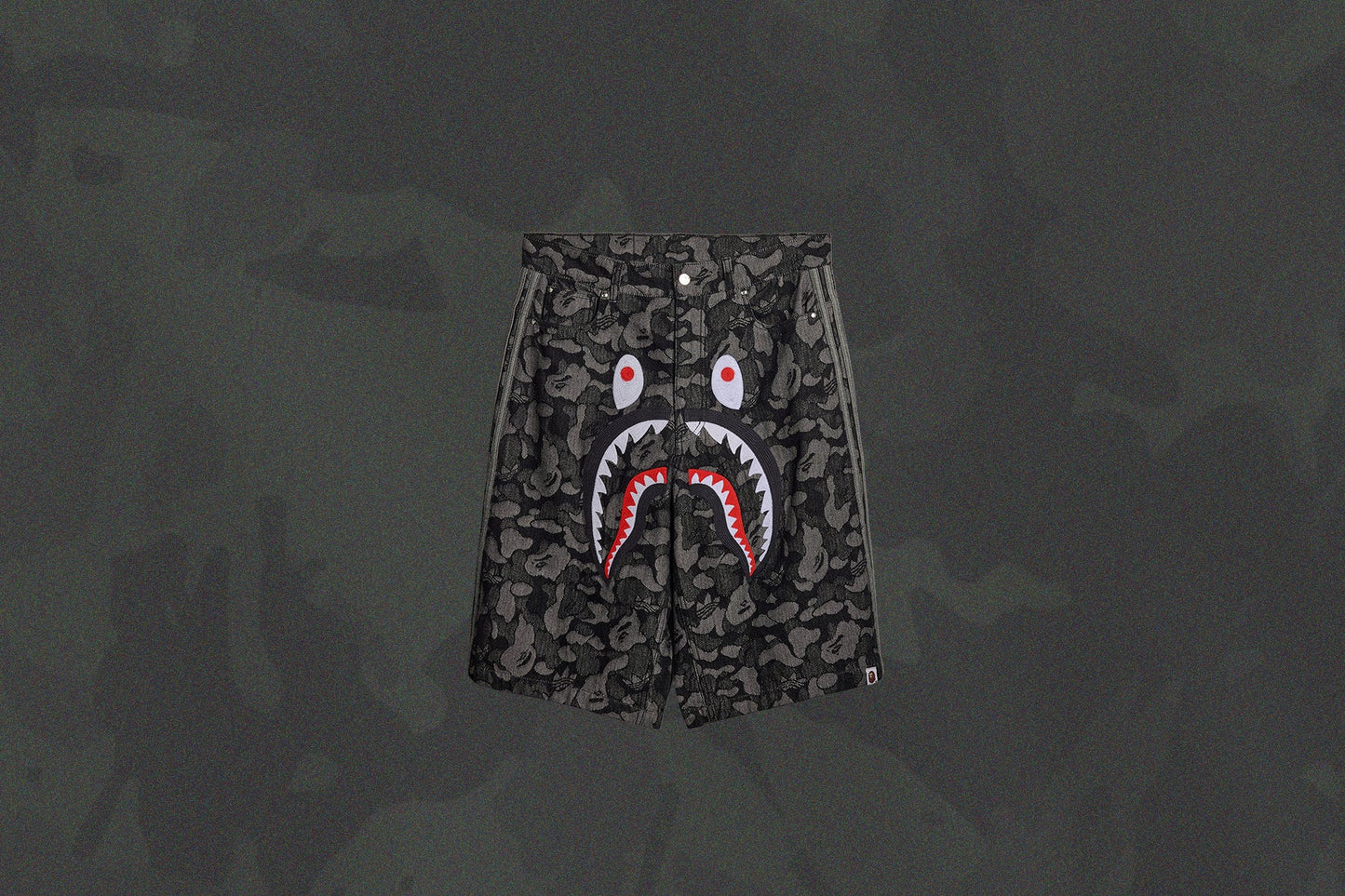 Adidas x BAPE Shark Denim Jorts Black