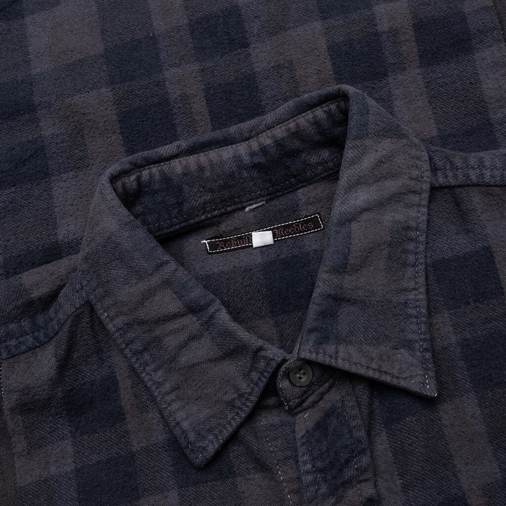 Flannel Shirt 7 Cuts Shirt Over Dye Purple