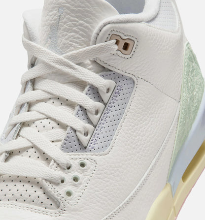 Air Jordan 3 Retro Sail And Jade Aura Mens Lifestyle Shoe Sail Jade Aura Aura Iced Carmine