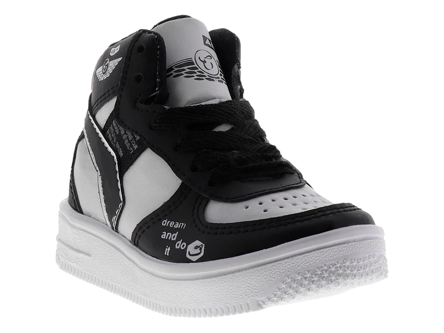 Tenis New Boys Negro y Blanco para Niño