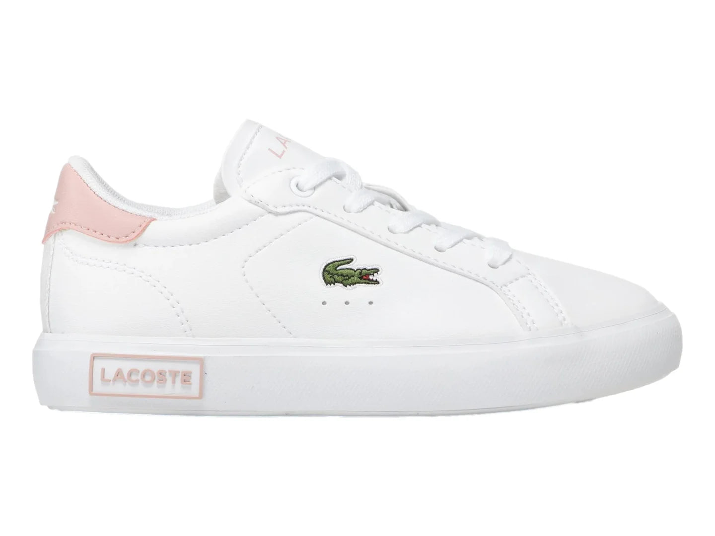 Tenis Lacoste Powercourt Blanco y Rosa para Niña
