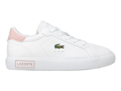 Tenis Lacoste Powercourt Blanco y Rosa para Niña