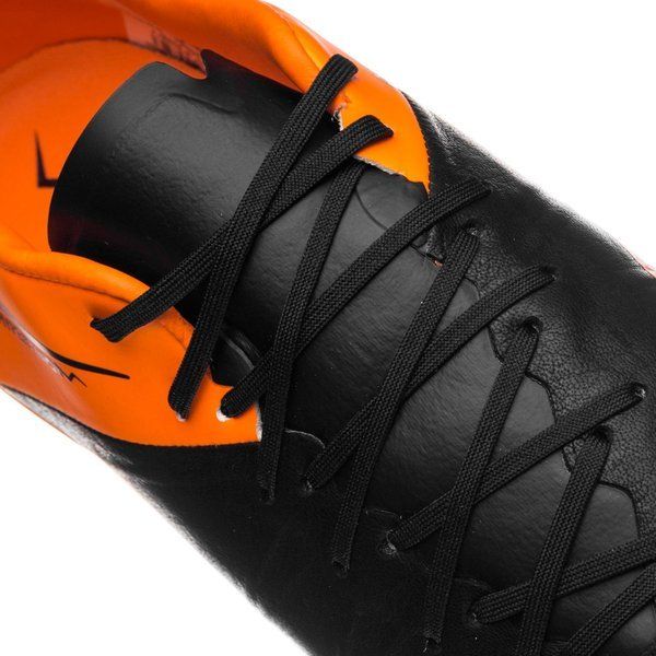 Nike Hypervenom Phinish Leather FG Firm Ground Soccer Cleats Black Total Orange