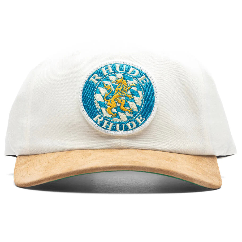 Suede Crest 6 Panel Cap Creme Tan