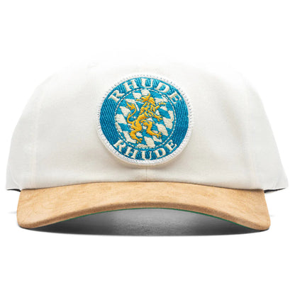 Suede Crest 6 Panel Cap Creme Tan