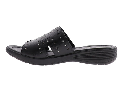 Sandalias Relax de Piel Negro para Mujer