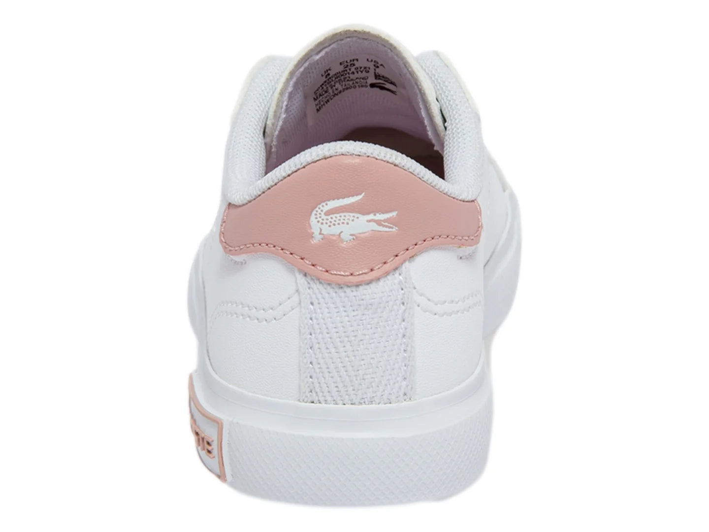 Tenis Lacoste Blanco y Rosa para Niña