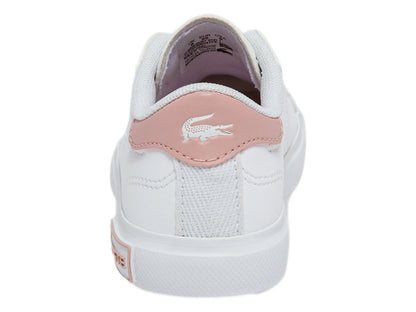Tenis Lacoste Blanco y Rosa para Niña