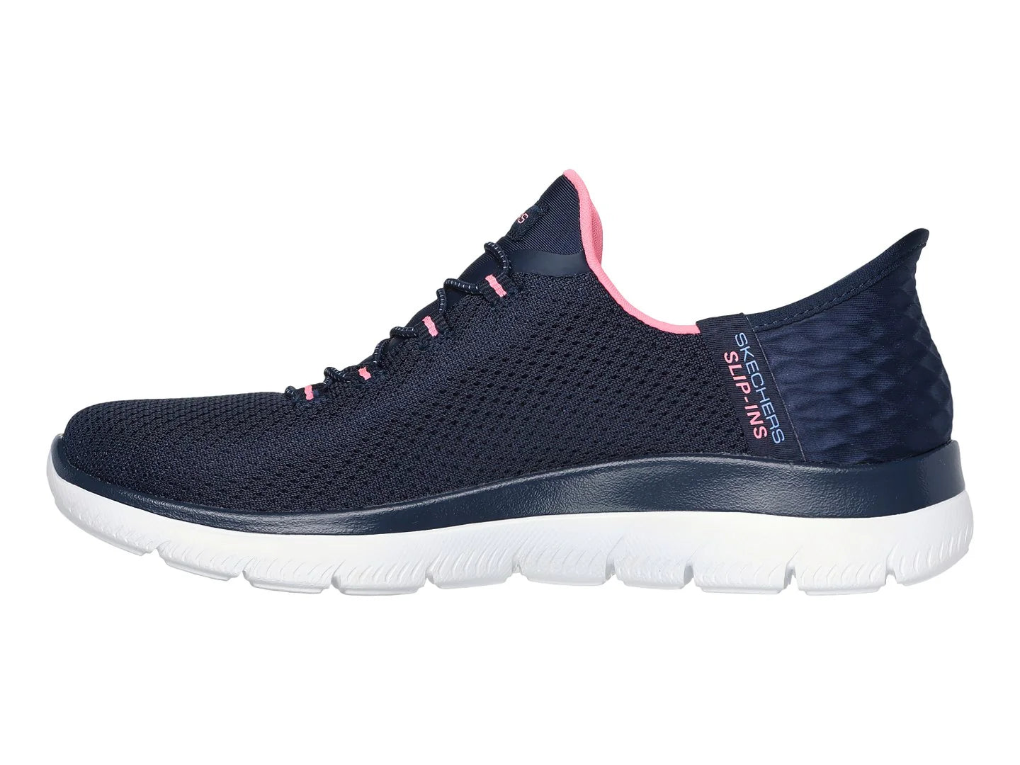 Tenis Skechers Summits Azul Marino y Rosa para Mujer