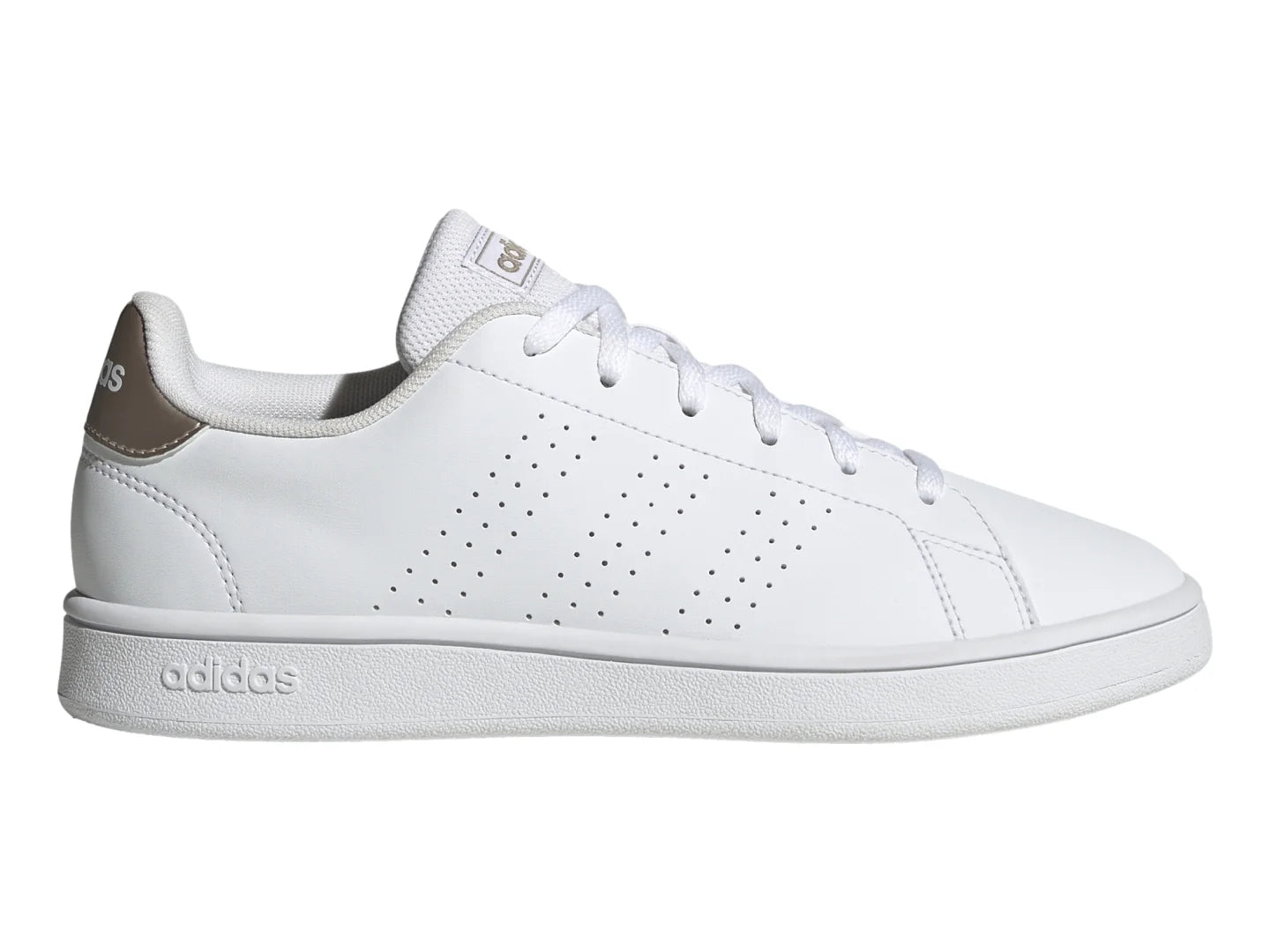 Tenis Adidas Advantage Base Blancos y Champagne para Mujer