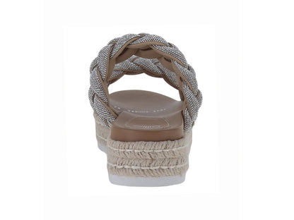 Sandalias Gillio Plata Trenzadas para Mujer