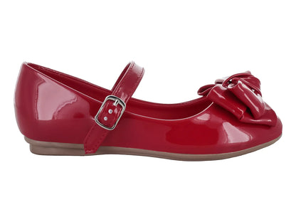 Zapatos Planos Genesis Charol Rojo para Niña