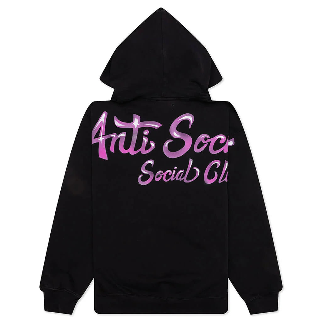 Airbrushed Hoodie Black