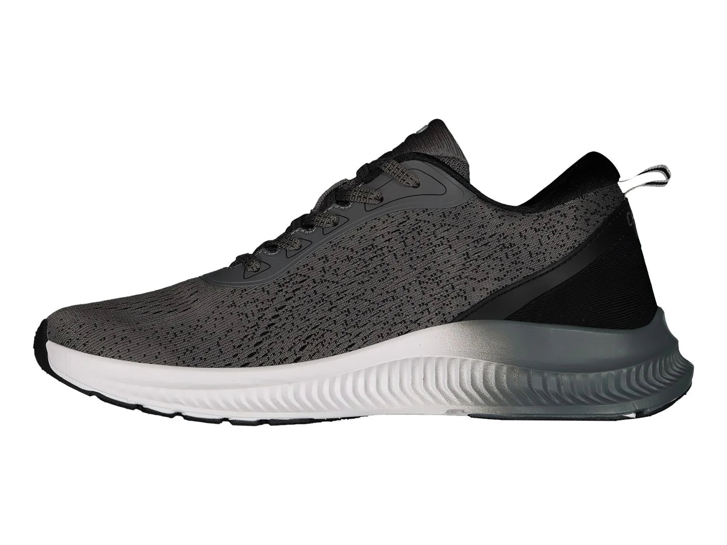 Tenis Charly Running Gris Oxford y Negro para Hombre