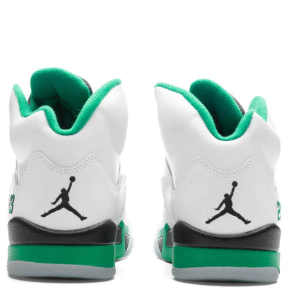 Womens Air Jordan 5 Retro White Lucky Green Ice Blue