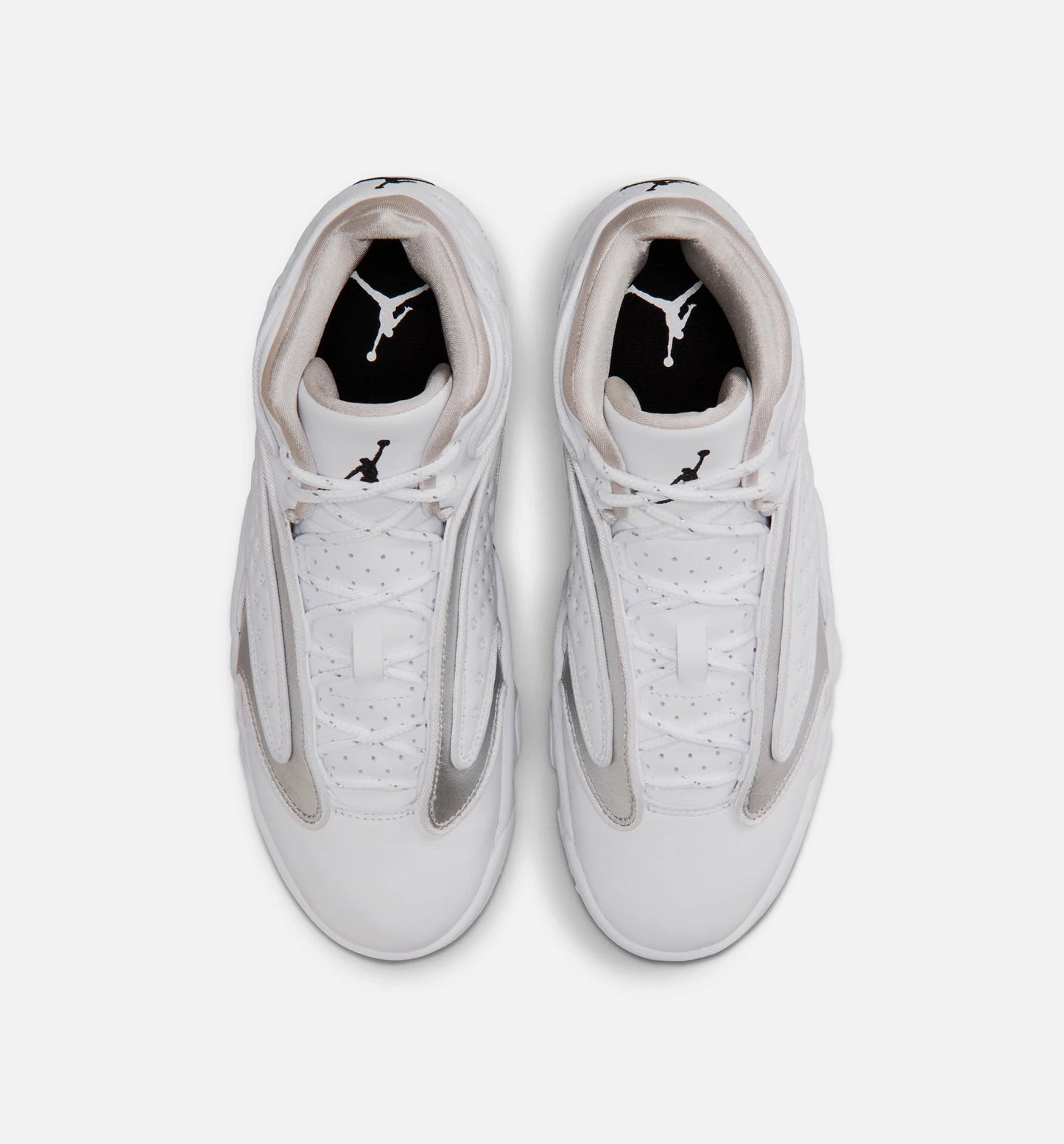 Air Jordan OG Womens Lifestyle Shoe White Black Metallic Silver