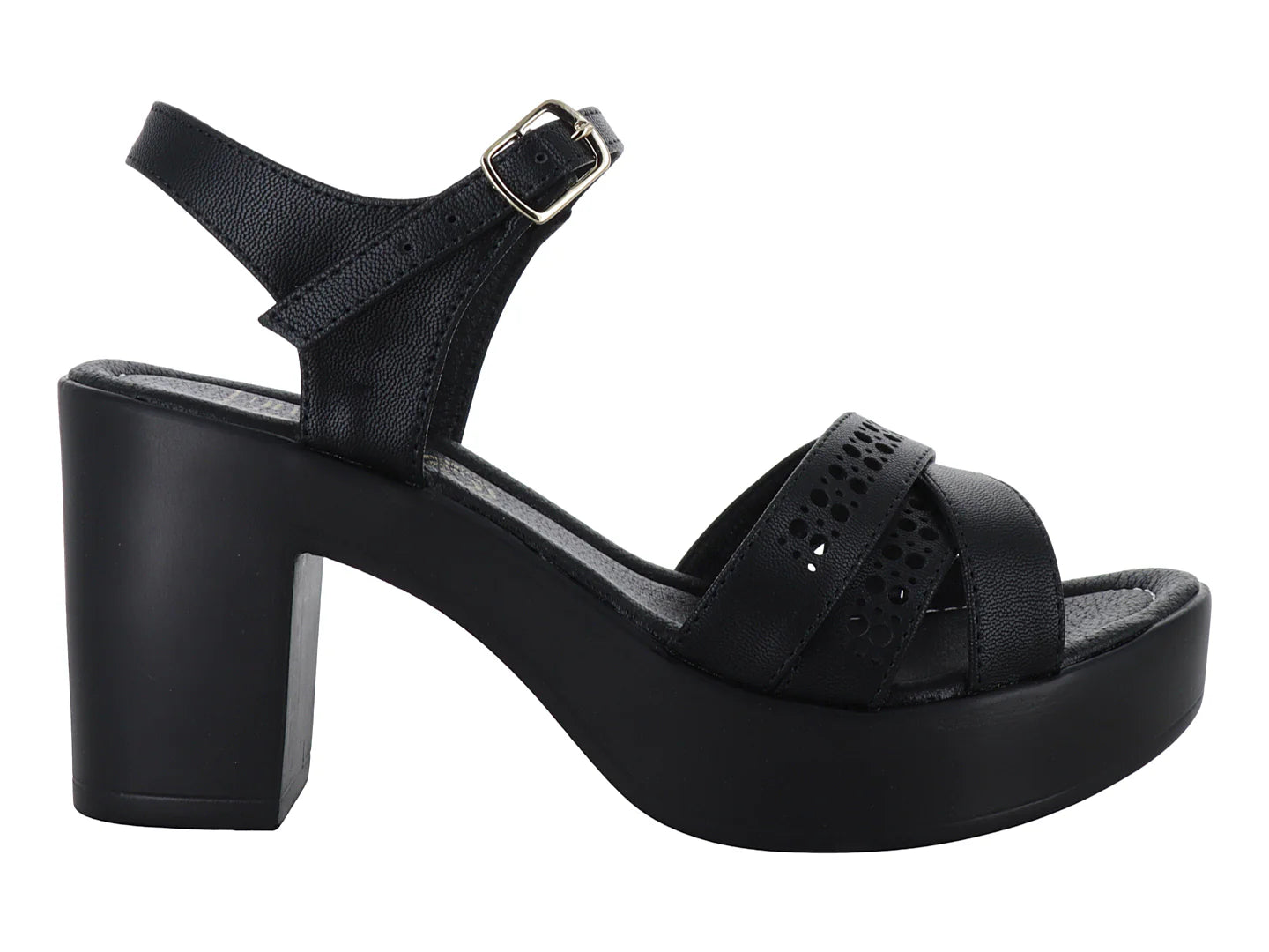 Sandalias Luna Rosa Color Negro para Mujer