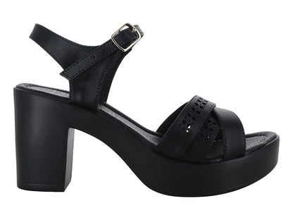 Sandalias Luna Rosa Color Negro para Mujer