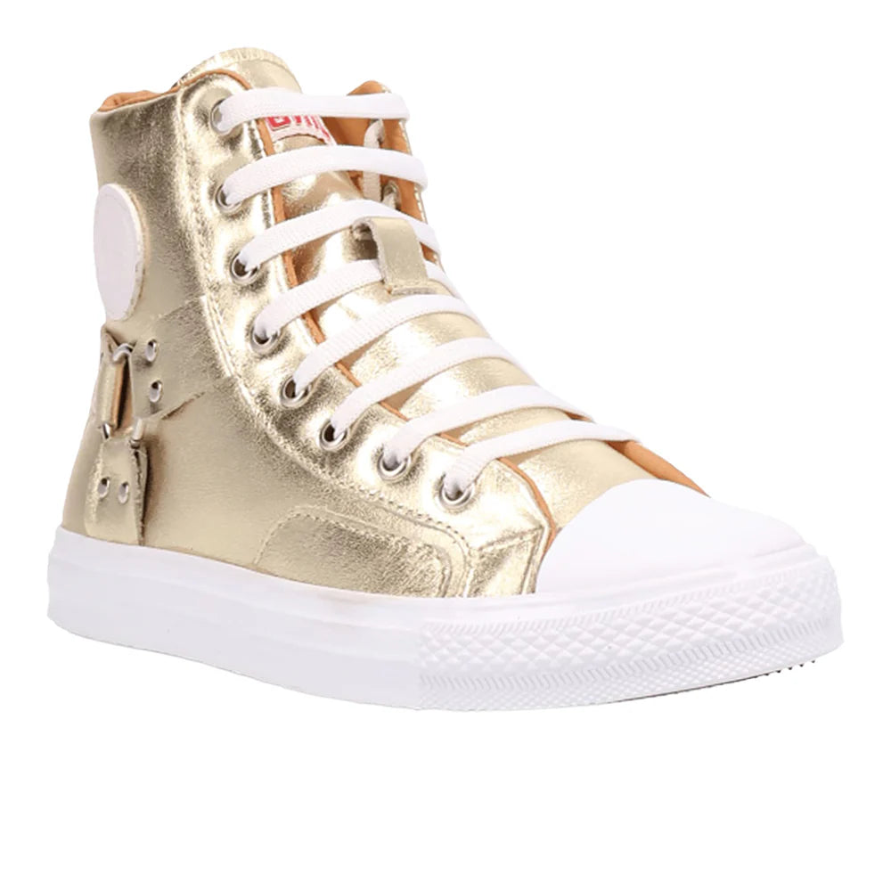 Knarly Metallic High Top Sneakers