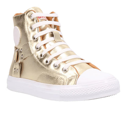 Knarly Metallic High Top Sneakers