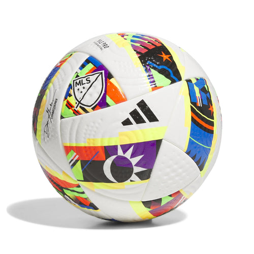 adidas MLS PRO Soccer Ball White Black Solar Gold