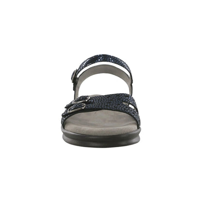 Women's Duo Quarter Strap Sandal in Navy Perla