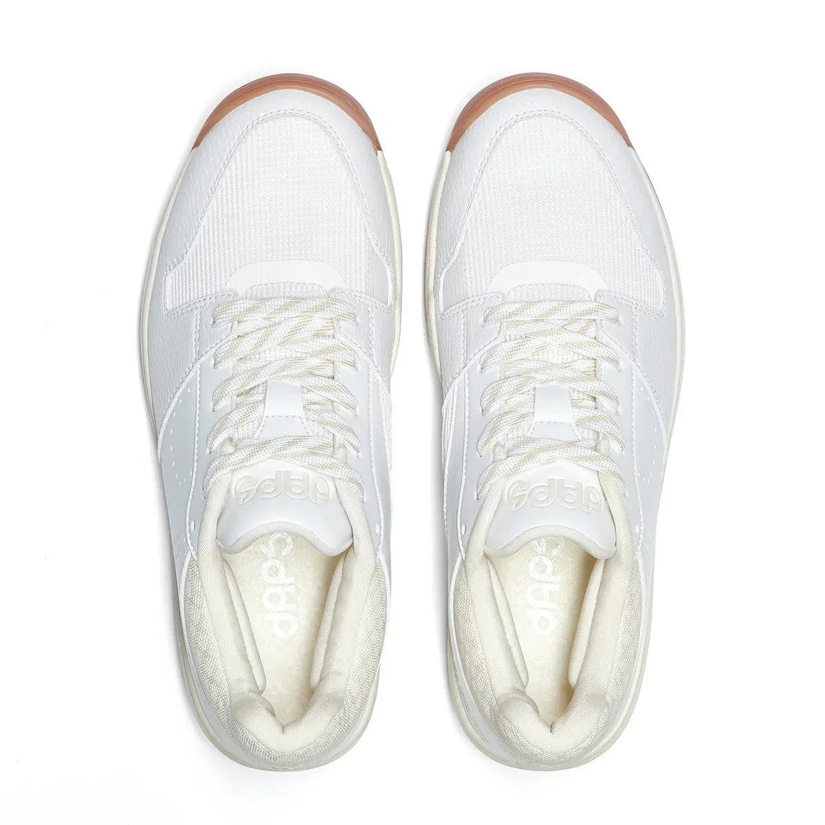 DAPS DESI Mid White Cream Mens Pickleball Shoes