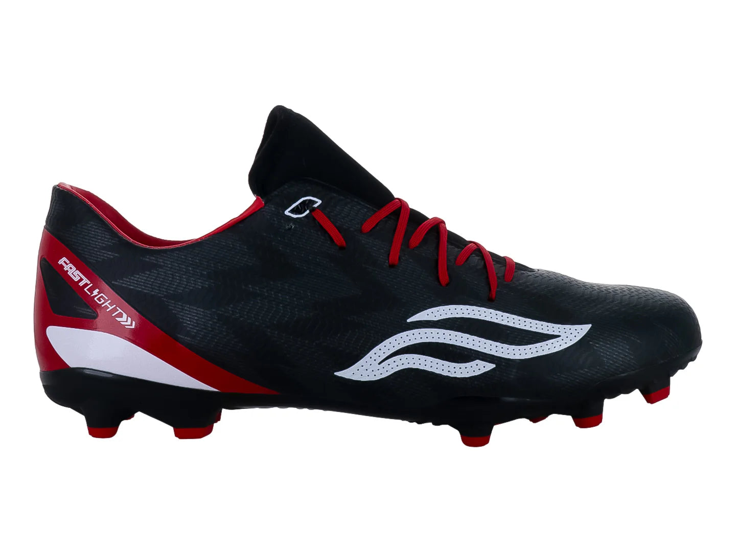 Tenis de Fútbol Furia Negro con Rojo para Hombre