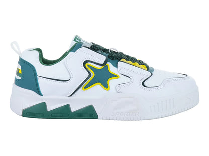 Tenis ZAEM Blanco y Verde para Hombre