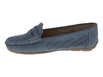 Zapatos Mocasines Comfort Fit Azul para Mujer