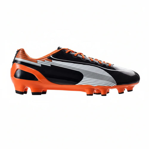 PUMA evoSPEED 1 FG Firm Ground Soccer Cleats Black White Orange