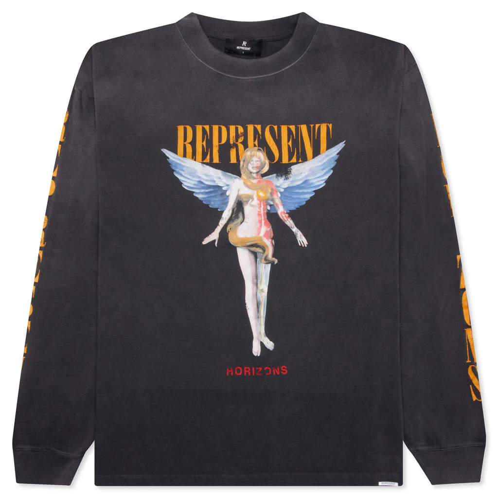 Reborn Long Sleeve T Shirt Aged Black