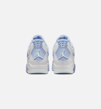 Air Jordan 4 Retro Aluminum Womens Lifestyle Shoe White Aluminum Blue Tint Oil Green