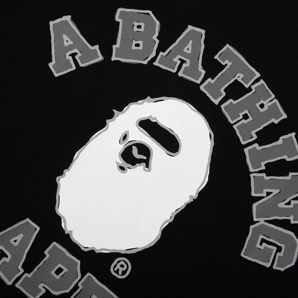 Hand Drawn College Relaxed Fit Tee Black