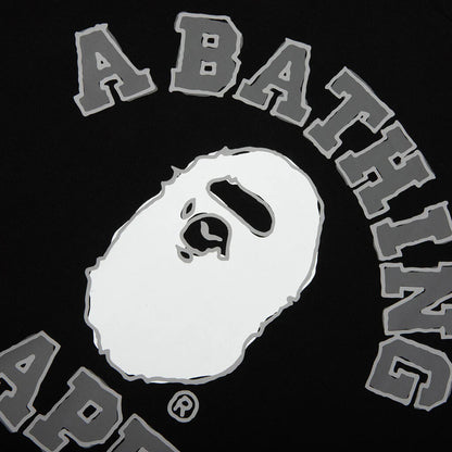 Hand Drawn College Relaxed Fit Tee Black