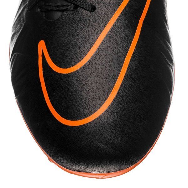 Nike Hypervenom Phinish Leather FG Firm Ground Soccer Cleats Black Total Orange