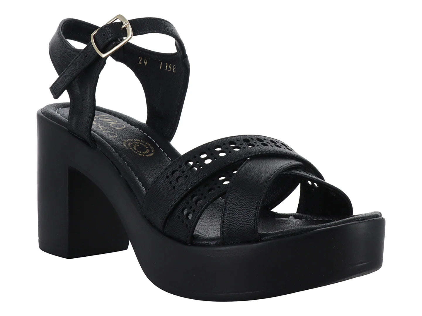 Sandalias Luna Rosa Color Negro para Mujer