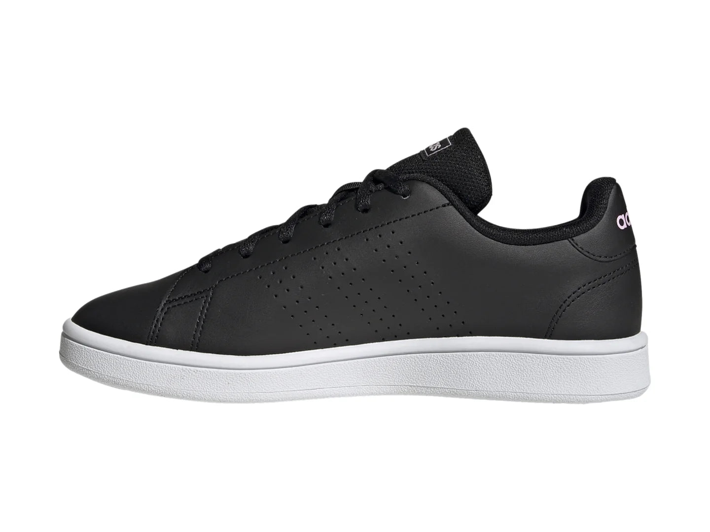 Tenis Adidas Advantage Base Negro con Rosa para Mujer