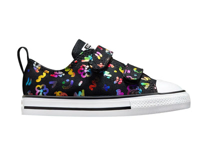 Tenis Converse Chuck Taylor 2V Negro y Blanco para Niña