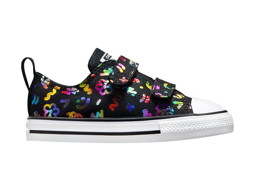 Tenis Converse Chuck Taylor 2V Negro y Blanco para Niña