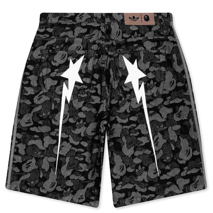 Adidas x BAPE Shark Denim Jorts Black