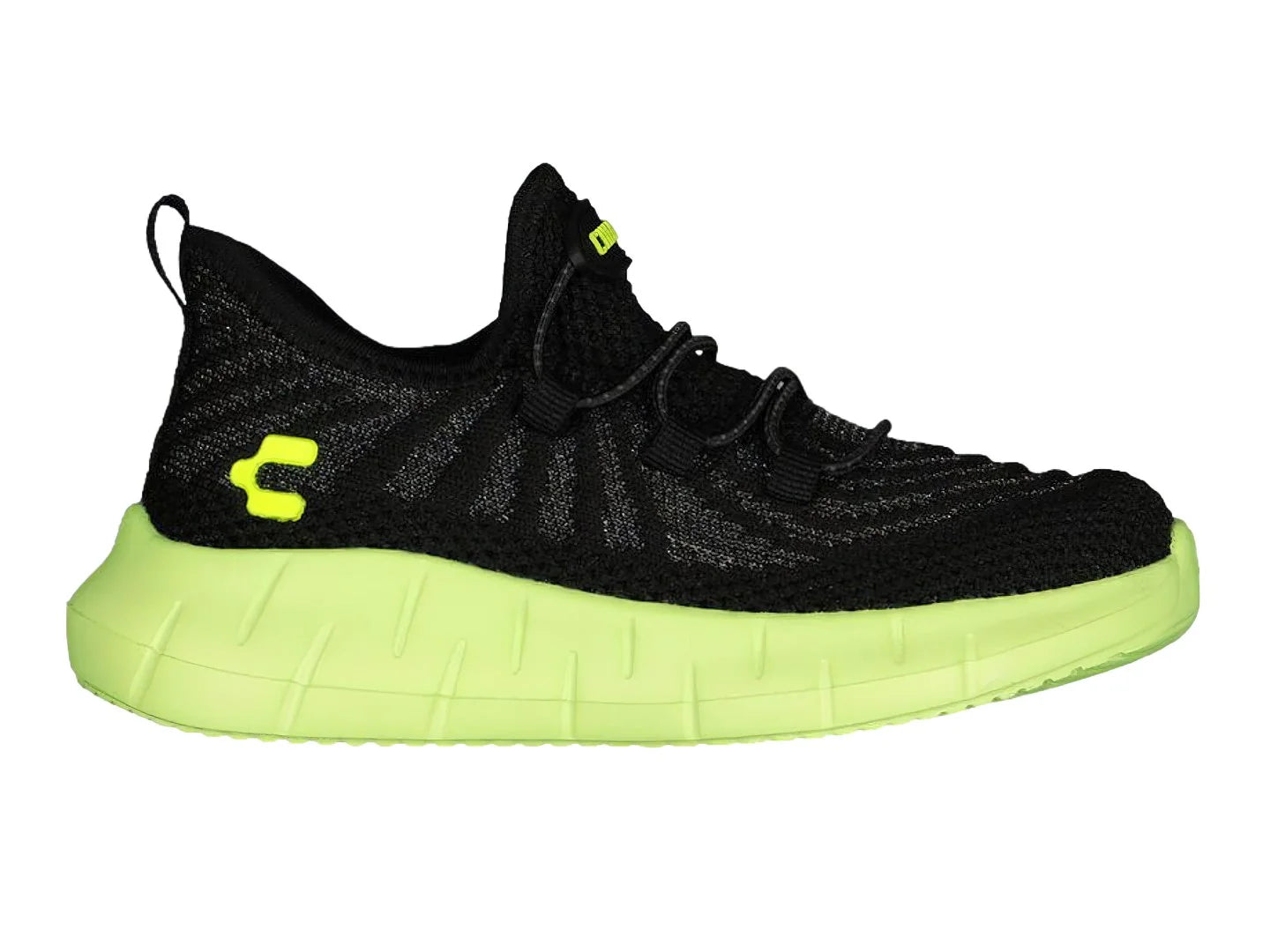 Tenis Charly Negro con Verde Lima para Niño