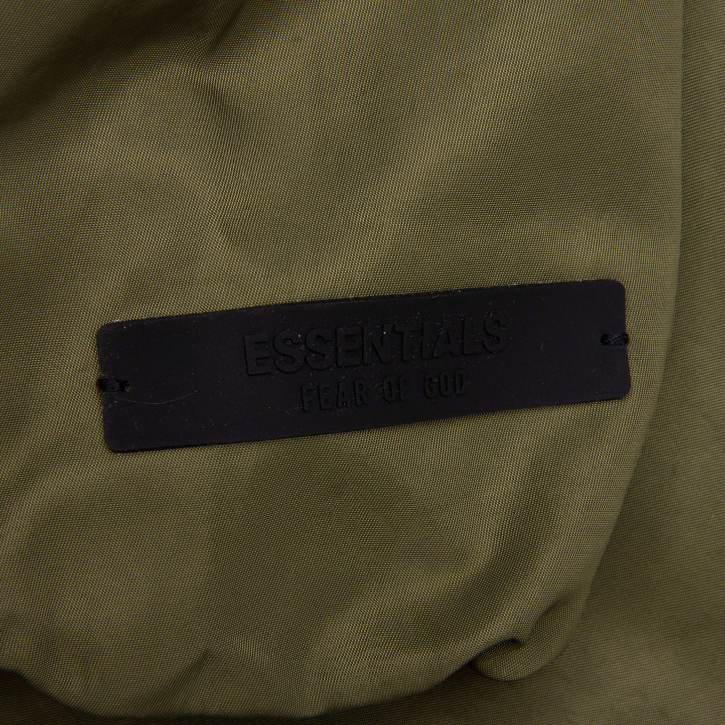 Textured Nylon Hooded Coaches Jacket Military