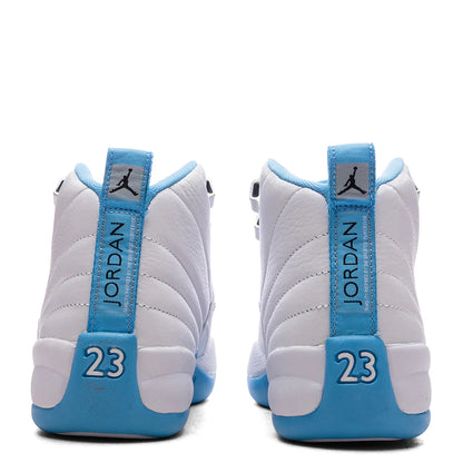 Air Jordan 12 Retro Melo GS White University Blue Metallic Silver