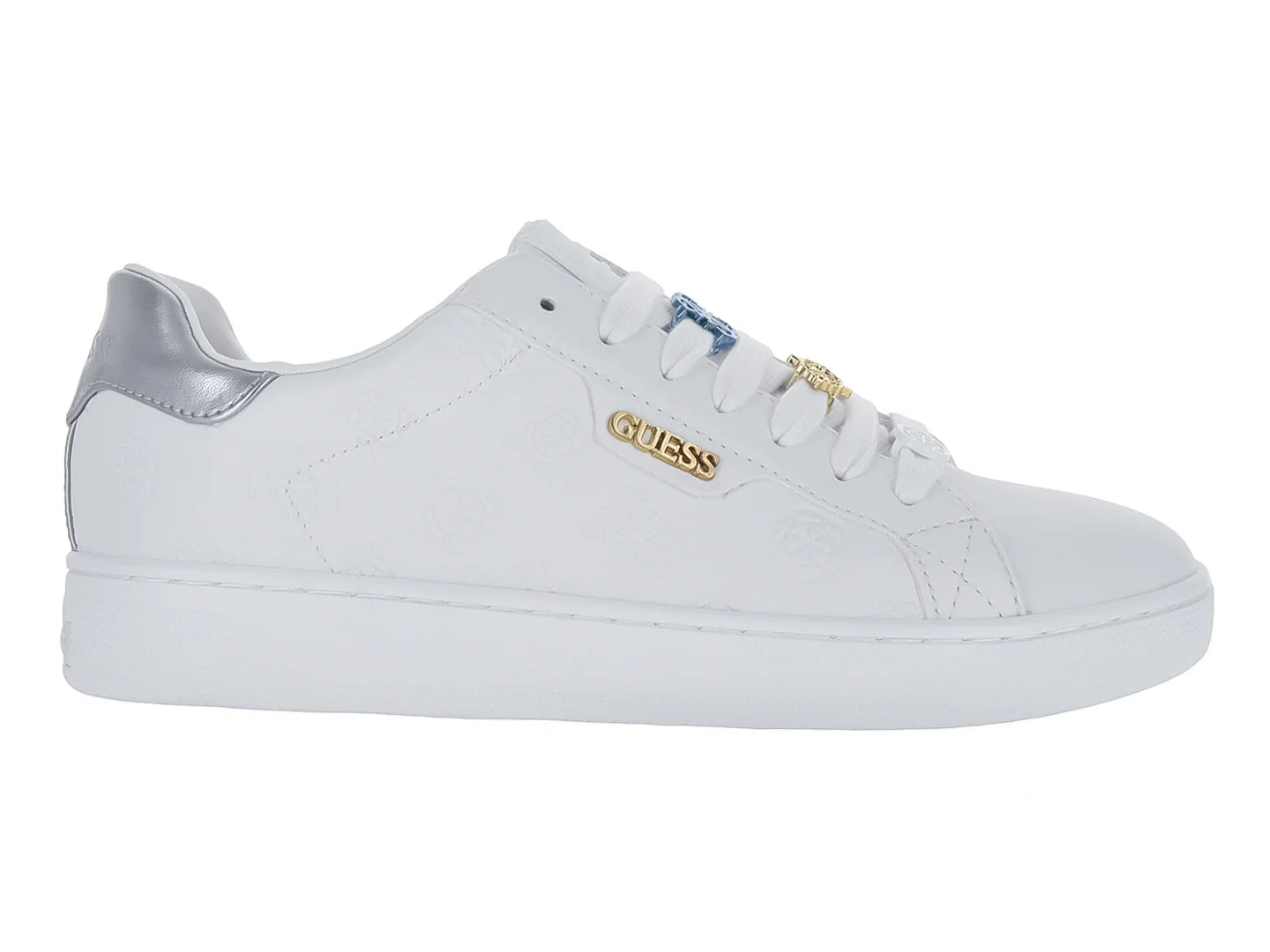 Tenis Guess Renzy Blanco y Azul para Mujer