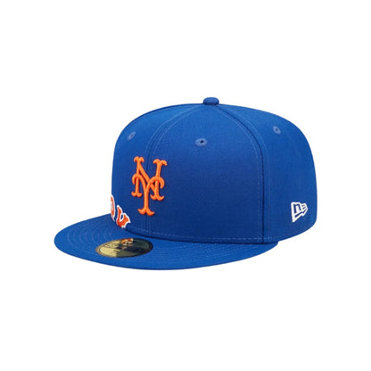 New Era 59Fifty New York Side Split Fitted Hat "Blue/Orange"