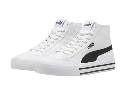 Tenis PUMA Court Classic Vulc Mid Blanco y Negro para Hombre