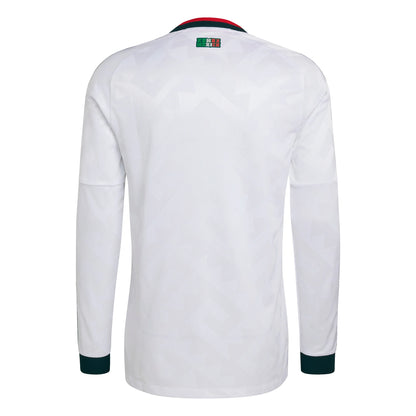 adidas Mexico Away Authentic Long Sleeve Mens Soccer Jersey 2026 White