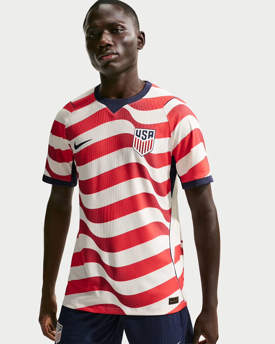 Nike USMNT Match Home Mens Soccer Jersey 2026 White Red Blue NO STARS